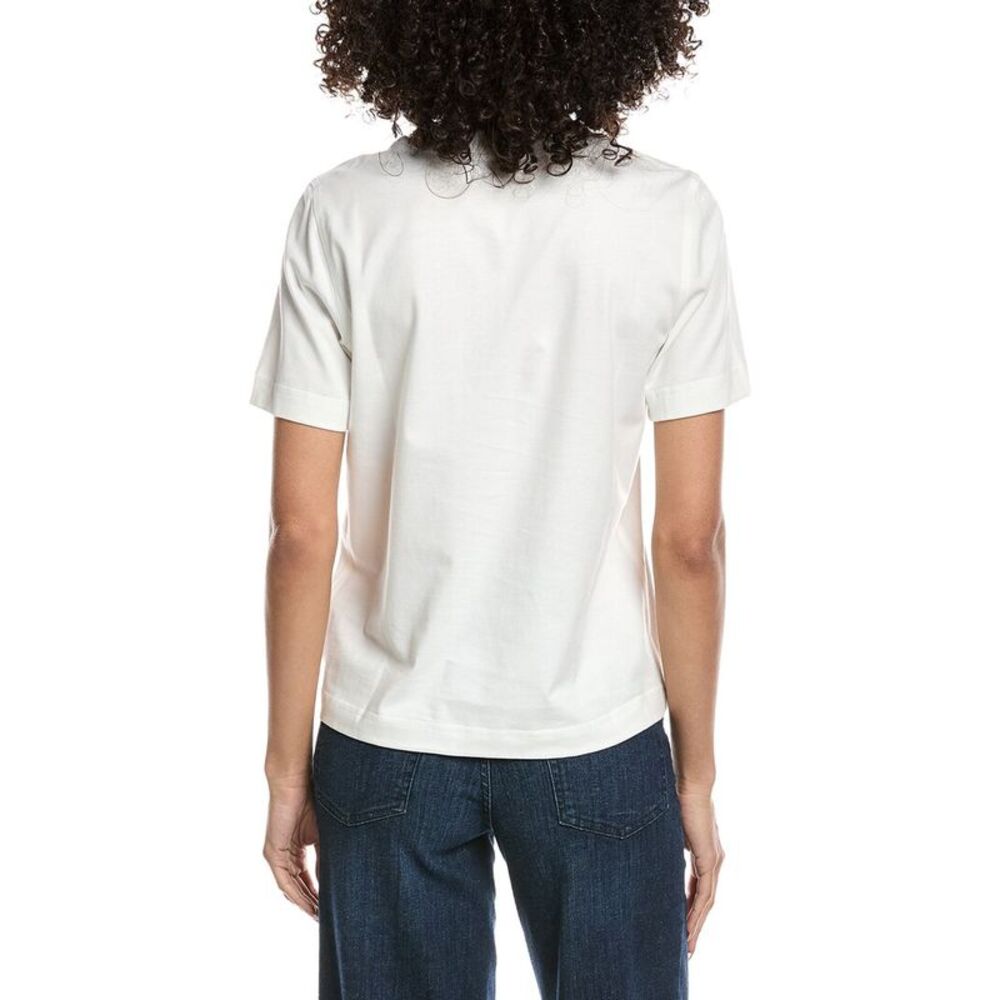 Burberry Womens  Logo Cotton T-Shirt, White - Picture 2 of 3
